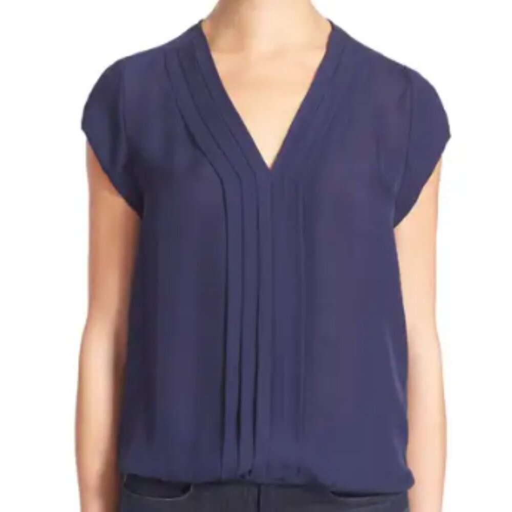 Joie 'Marcher' Pleated Silk Top